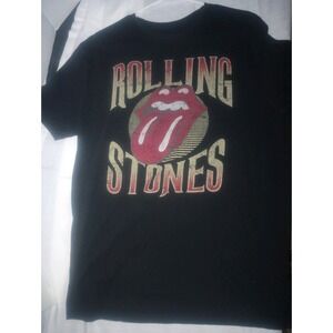 The Rolling Stones Black Graphic T Shirt Med Women Large Men Cotton Blend Unisex